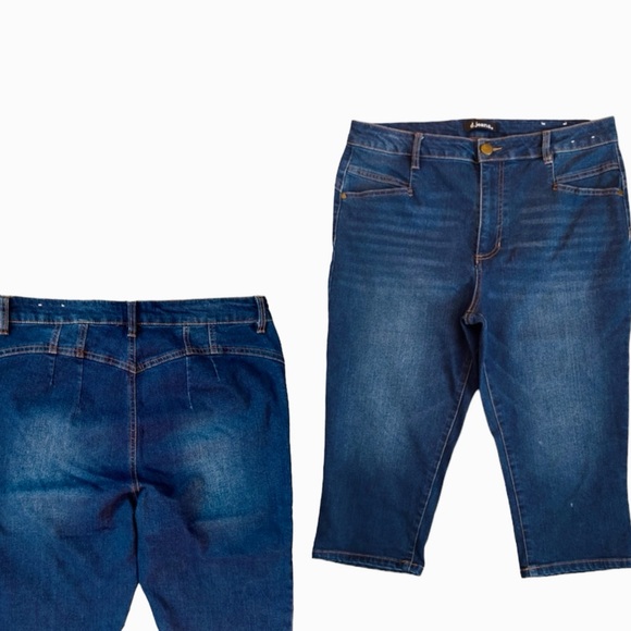 d. jeans Denim - D. JEANS Women’s Stretch M Cropped Capri Jeans High Waist Pants